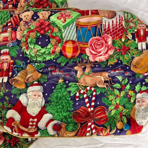 🎄 4 Old Fashion Santa Christmas Placemats🎅🏼 - Picture 6 of 6